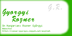 gyorgyi rozner business card