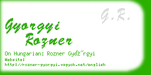 gyorgyi rozner business card